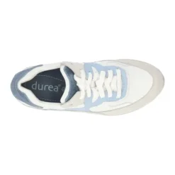 Durea - Wijdte H - Wit met Blauw - 7272 - Uitneembaar voetbed